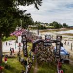 At the starting line of the BC Bike Race near the Powell River, where 600-plus riders look for a fast start. Race organizers staggered the start with six waves. Photo courtesy of Powell Jones