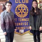 Jason Kunz and Leianna Kunz were chosen by the Port Townsend Sunrise Rotary as its February students of the month