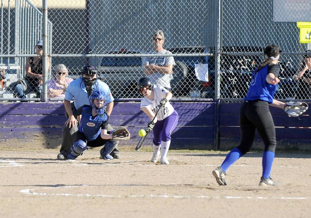 Michael Dashiell/Olympic Peninsula News Group Sequims Madison Nute swings during the Wolves 9-2 win over North Mason on Wednesday.