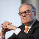 Gov. Jay Inslee is shown earlier this month. (Ted S. Warren/The Associated Press)