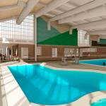An artist rendering shows the main interior of the new William Shore Memorial Pool. (ARC Architects)