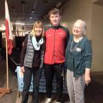 Nico Winegar with rotarians Marilyn Beth Pinkerton and Lois Sherwood.