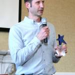 Hans Frederickson, owner of Frederickson Electric, bought the business from his father, Erik, in 2012. He was named the 2018 Business Leader of the Year on Sunday during the Chamber of Jefferson County luncheon at the Old Alcohol Plant in Port Hadlock. (Brian McLean/Peninsula Daily News)