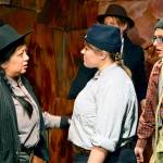 On the verge of a fight in Men on Boats are, from left, Consuelo Aduviso, Bry Kifolo and Bonnie Obremski. The play about the Powell expedition down the Green and Colorado rivers starts Thursday at the Key City Playhouse. (Diane Urbani de la Paz/for Peninsula Daily News)