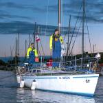 Team Lagopus leaves Port Townsend early in stage one during the 2018 Race to Alaska. The deadline to sign up for this years event is Monday. (Katrina Zoe Norbom)