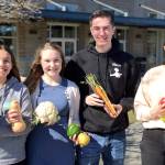 Community Wellness Project Student Rep. Polly Nole with WE Act Club members Lacey Bishop, Mason Lawson and Ava Vaughn.