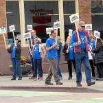PHOTO: Peninsula College staff members protest underfunding