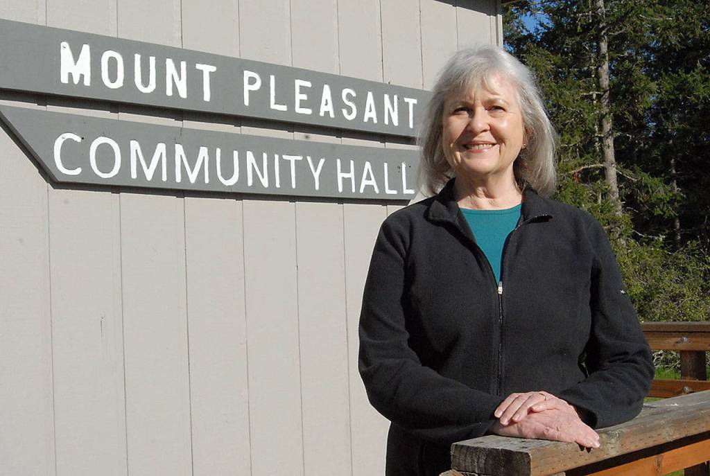 Judy Hendrickson is a constant informative presence for the Mount Pleasant community. (Keith Thorpe/Peninsula Daily News)