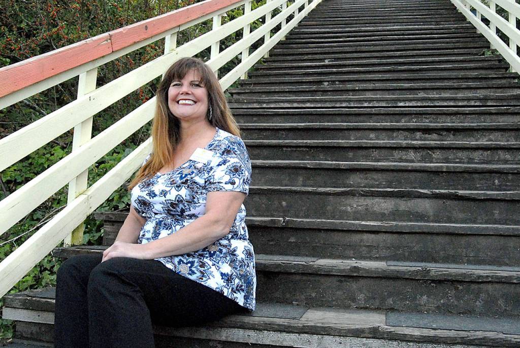 Leslie Kidwell Robertson has been an advocate for a cleaner and more beautiful Port Angeles. (Keith Thorpe/Peninsula Daily News)