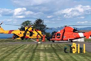 Port Angeles Coast Guard crew rescues stranded boaters from B.C. beach