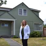 Last summer, volunteers helped Laraine Claire paint her home on the corner of Spruce Street and Fourth Avenue for Sequim Service Fest. On April 27, volunteers with Sequim Beautiful Day helped paint the interior. (Matthew Nash /Olympic Peninsula News Group)                                Last summer, volunteers helped Laraine Claire paint her home on the corner of Spruce Street and Fourth Avenue for Sequim Service Fest. On April 27, volunteers with Sequim Beautiful Day helped paint the interior. (Matthew Nash/Olympic Peninsula News Group)