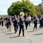 The Blue Heron Middle School marching band from Port Townsend performs on Saturday in the Irrigation Festival Grand Parade. (Keith Thorpe/Peninsula Daily News)