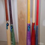 A rack of finished Tsunami Bats await delivery to customers. Conor Dowley/Olympic Peninsula News Group.