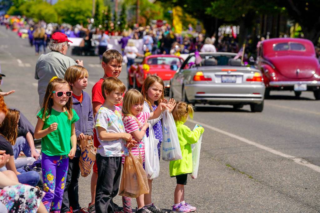 A number of bands and other organizations performed in the annual Rhododendron Festival parade Saturday in Port Townsend. (Steve Mullensky/for Peninsula Daily News)
