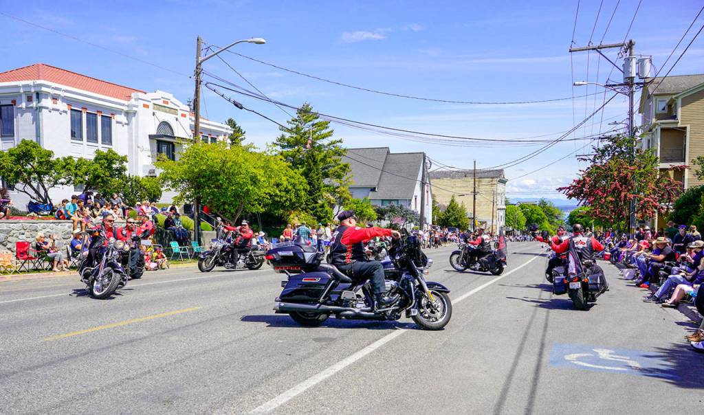 A number of bands and other organizations performed in the annual Rhododendron Festival parade Saturday in Port Townsend. (Steve Mullensky/for Peninsula Daily News)