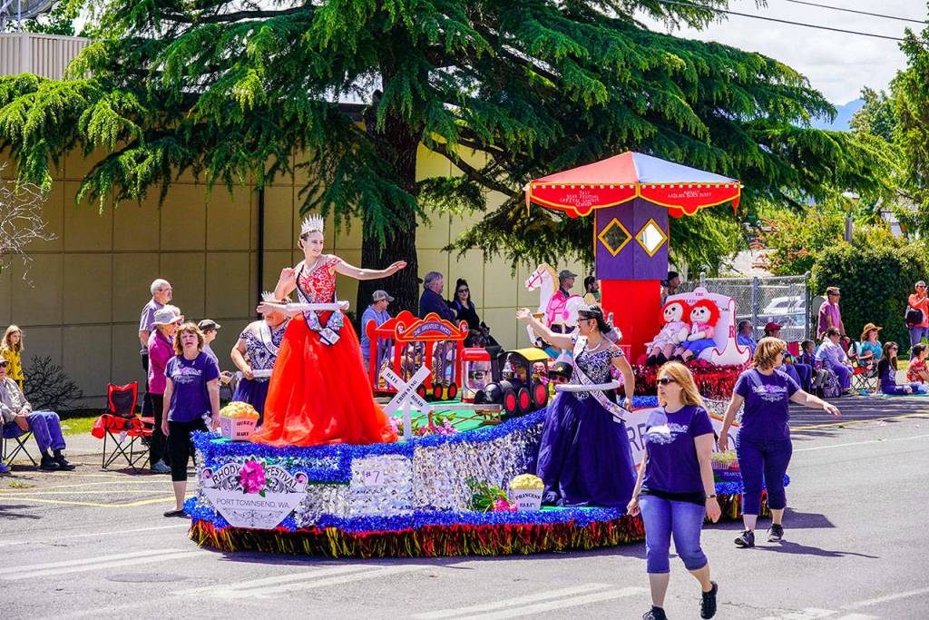 A number of bands and other organizations performed in the annual Rhododendron Festival parade Saturday in Port Townsend. (Steve Mullensky/for Peninsula Daily News)