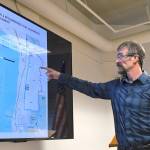 The Jefferson County Commissioners were briefed Monday about the next development phase of the Olympic Discovery Trail that would link the recently completed segment along South Discovery Bay with the Larry Scott Trail at Four Corners. John Fleming, county public works engineer, explained how the first segment could be routed through Pope Resources property to Anderson Lake. (Jeannie McMacken/Peninsula Daily News)