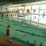 Swimming lessons and therapy sessions continue at William Shore Memorial Pool in Port Angeles on Wednesday as the pool goes into its last days of operation before being demolished to make way for a new aquatic center. (Keith Thorpe/Peninsula Daily News)
