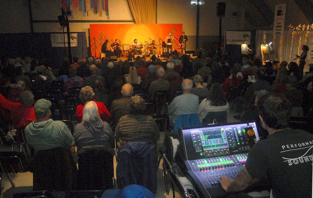 San Francisco-based Barrio Manouche enthralls the audience on the Main Stage in Vern Burton Community Center on Saturday.