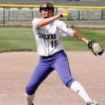 Sequims LeeAnn Raney pitches at the state 2A tournament. (Mark Krulish/Kitsap News Group)