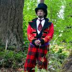 Josh Sutcliffe starred in 2018s As You Like It in the Websters Woods Sculpture Park. This Saturday hell appear in the Shakespeare in the Woods festivals fifth anniversary fundraiser at Studio Bob in Port Angeles. (Diane Urbani de la Paz/for Peninsula Daily News)