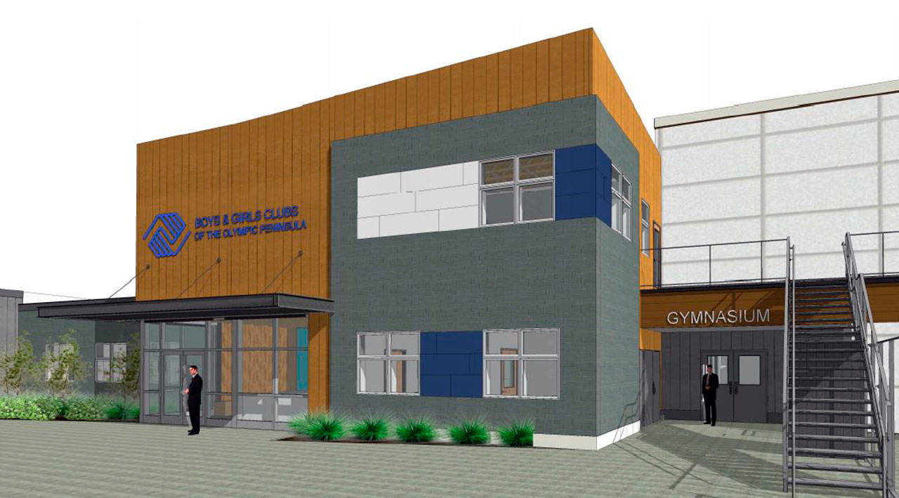 An artists rendering of the new Port Angeles unit of the Boys & Girls Clubs of the Olympic Peninsula, scheduled for opening in May 2020. (Boys Girls Clubs of the Olympic Peninsula)