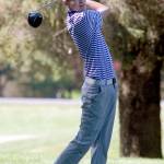 Keith Thorpe/Peninsula Daily News Paul Jacobsen of Sequim tees off during Tuesdays Olympic League Championship tournament at The Cedars at Dungeness near Sequim.                                Keith Thorpe/Peninsula Daily News Paul Jacobsen of Sequim tees off during Tuesdays Olympic League Championship tournament at The Cedars at Dungeness near Sequim.