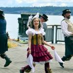 The Sound and Fury Morris Dancers from Seattle brought out the sunshine at the 2018 Steampunk Festival in Port Townsend. (Diane Urbani de la Paz/for Peninsula Daily News)