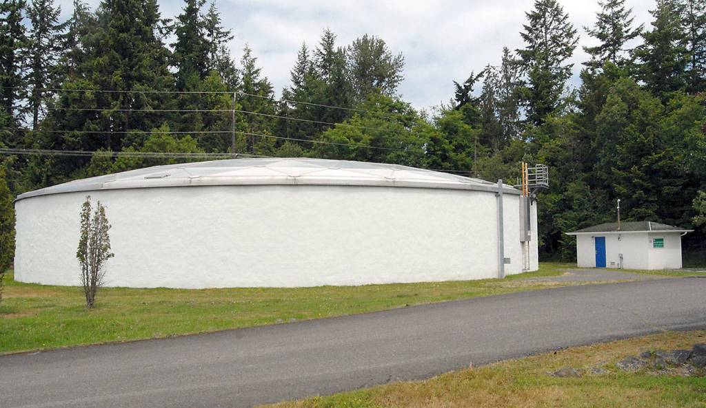 The Jones Street Reservoir on East Lauridsen Boulevard, shown Saturday, stores water for the city of Port Angeles. (Keith Thorpe/Peninsula Daily News)