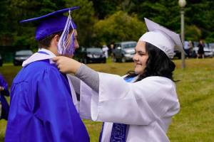PHOTO: Final preparations before Chimacum High School graduation