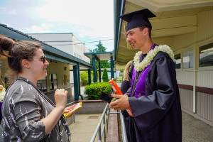 PHOTO: Quilcene High School seniors hungry for graduation