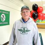 Pierre LaBossiere/Peninsula Daily News Longtime Port Angeles track and field coach Bob Sheedy won the National Masters Decathlon Championships at Carroll University in Waukesha, Wis. Saturday and Sunday.