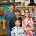 Hartman with husband Jason Hartman, son Tyson Hartman, Stevens Middle School seventh-grader and daughter Kira Hartman, Roosevelt Elementary third-grader. (Patsene Dashiell/Port Angeles School District)