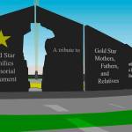 A rendering of the Gold Star Families Memorial Monument planned for the Forks Transit Center. A groundbreaking ceremony for the monument will be held Saturday.