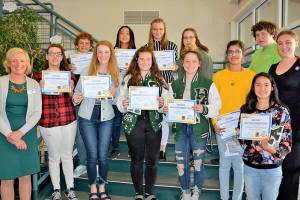PHOTO: Port Angeles students given varsity letters for community service efforts