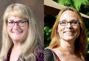 Janet Lucas and Anna Andersen will delve into Women and Shakespeare in a dessert-and-wine event at the Port Angeles Fine Arts Center on Friday.