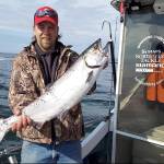 Windsong Charters Port Angeles angler Roger Saari caught this chinook this summer while fishing Swiftsure Bank with Neah Bays Windsong Charters. All chinook retention is now closed in Marine Area 4.