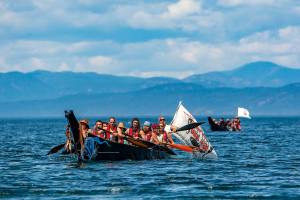 Tribes come ashore at Lower Elwha Klallam site in Paddle to Lummi
