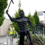 PHOTO: Gandy dancer strikes pose at new location