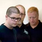 In this Sept. 27, 2017, file photo, Caleb Sharpe walks into Spokane County Juvenile Court in Spokane. (Kathy Plonka/The Spokesman-Review via AP, File)