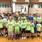 Port Angeles Boys Basketball players and coaches put 25 youth basketball players through the paces during a three-day basketball camp earlier this week.