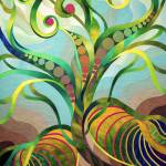 Caryl Bryer Fallert-Gentrys quilt Vine #2 is on display at Quilt National 19.