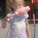 Autumn Long, 4, of Port Angeles enjoys cotton candy on Saturday at Joyce Daze.