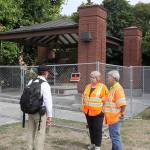 PHOTO: Liberty Bell at Veterans Memorial Park gets temporary fence