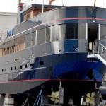 ON THE WATERFRONT: Platypus hauls out luxury yacht Lady Bahi