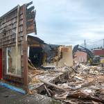 PHOTO: Necessities & Temptations building first to fall in hotel project