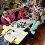 Shipley Center members enjoy some time creating fiber arts in the Arts and Crafts room during the Open House on Sept. 12. Matthew Nash/Olympic Peninsula News Group