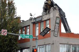 PHOTO: Coming down to the ground in Port Angeles
