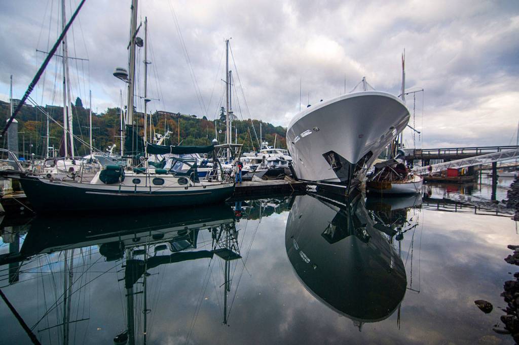 VIDEO & PHOTOS: Yacht slams dock, damages vessels at Port Angeles Boat Haven