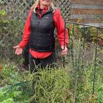 Selinda Barkhuis, pictured here in her vegetable garden where she uses intensive and organic practices to grow a wide variety of fruits, vegetables and herbs, is the featured speaker at the Green Thumb Gardening Tips Education Series on Thursday. (Betty Harriman)